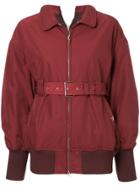 Le Ciel Bleu Belted Fitted Jacket - Red