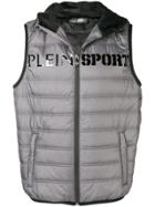 Plein Sport Logo Print Puffer Vest - Grey