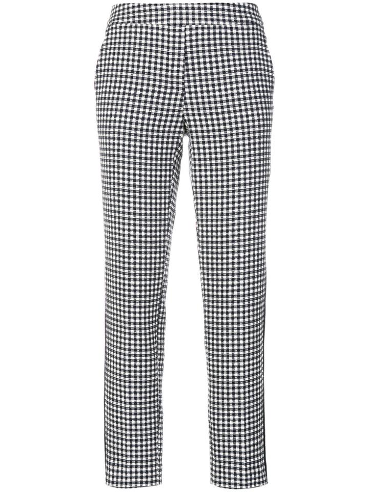 Luisa Cerano Check Cropped Trousers - Blue