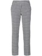 Luisa Cerano Check Cropped Trousers - Blue