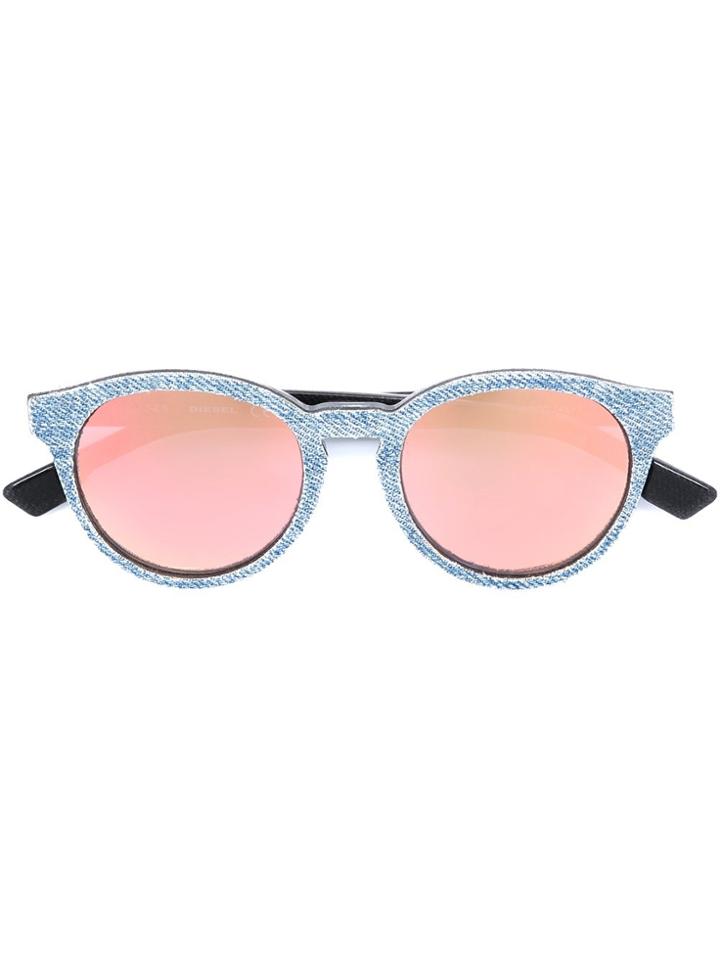 Diesel Denim Effect Frame Sunglasses - Blue