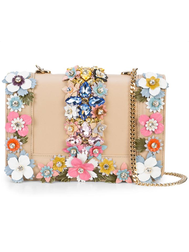 Gedebe Floral Crossbody Bag - Nude & Neutrals