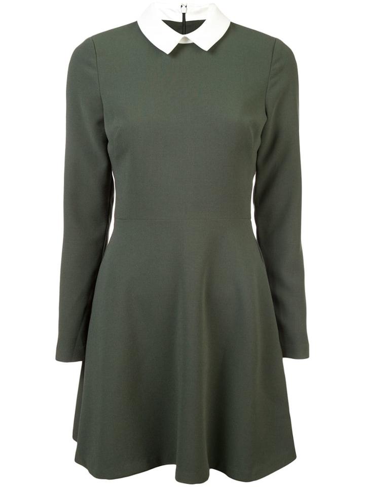 Black Halo Collared Mini Dress - Green