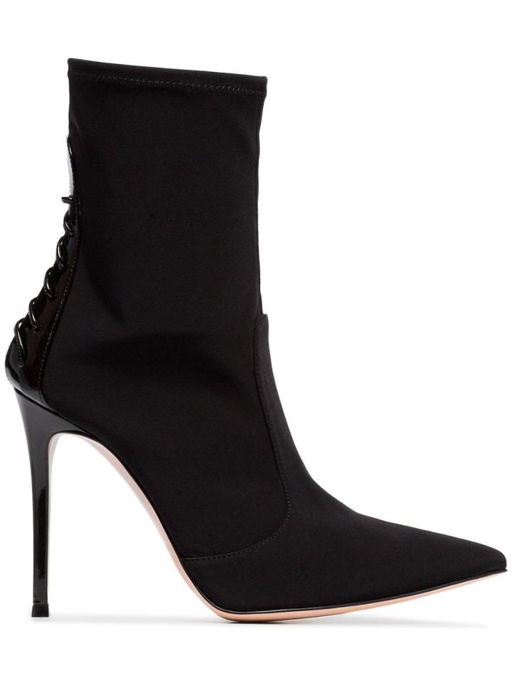 Gianvito Rossi Grossi 105 Nprne Ptoe Lcup Hl - Black