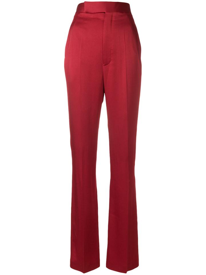 Haider Ackermann Flared Satin Trousers