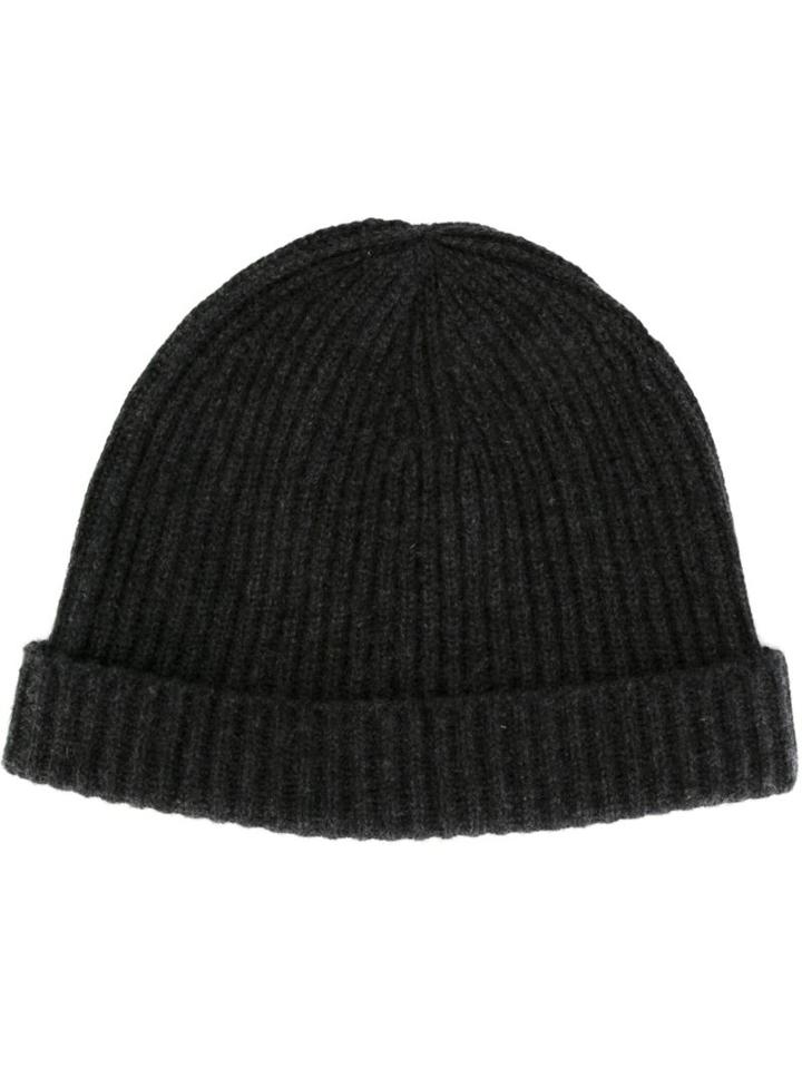 N.peal - Ribbed Hat - Men - Cashmere - One Size, Grey, Cashmere