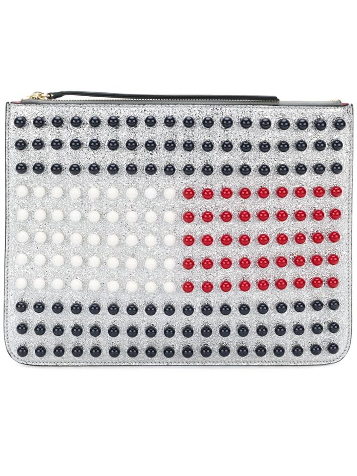Hilfiger Collection Tommy Icon Pearl Flag Pouch - Metallic
