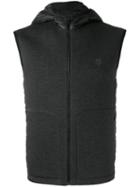 Z Zegna Hooded Gilet, Men's, Size: Medium, Black, Polyester/viscose/spandex/elastane
