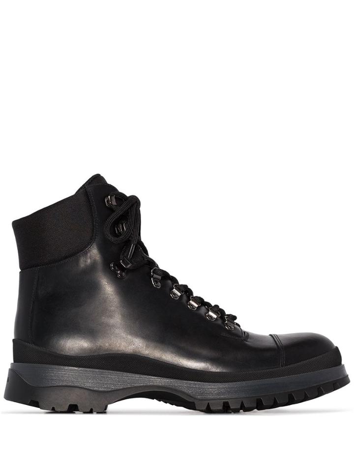 Prada Brixen Hiking Boots - Black