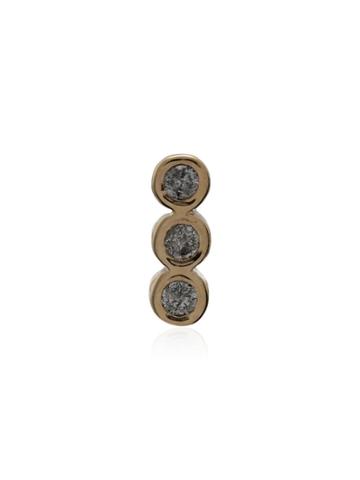 Xiao Wang 14k Yellow Gold Diamond Singular Stud Earring - Metallic