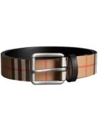 Burberry Vintage Check Leather Belt - Nude & Neutrals