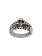 Emanuele Bicocchi Skull Engraved Ring - Silver