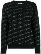 See By Chloé Metallic Logo Knit Sweater - Black
