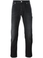 Versus Lion Head Rivet Jeans, Men's, Size: 32, Black, Cotton/spandex/elastane/polyester