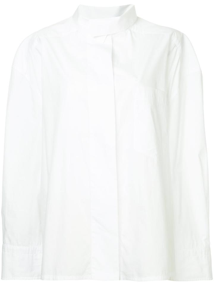 Kolor Mandarin Collar Oversized Shirt - White