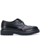 Paul Smith Cherry Embroidered Brogues - Black