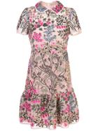 Red Valentino Red Valentino Floral Vines Embroidered Dress - Pink