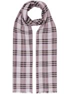 Burberry Vintage Check Lightweight Wool Silk Scarf - Purple