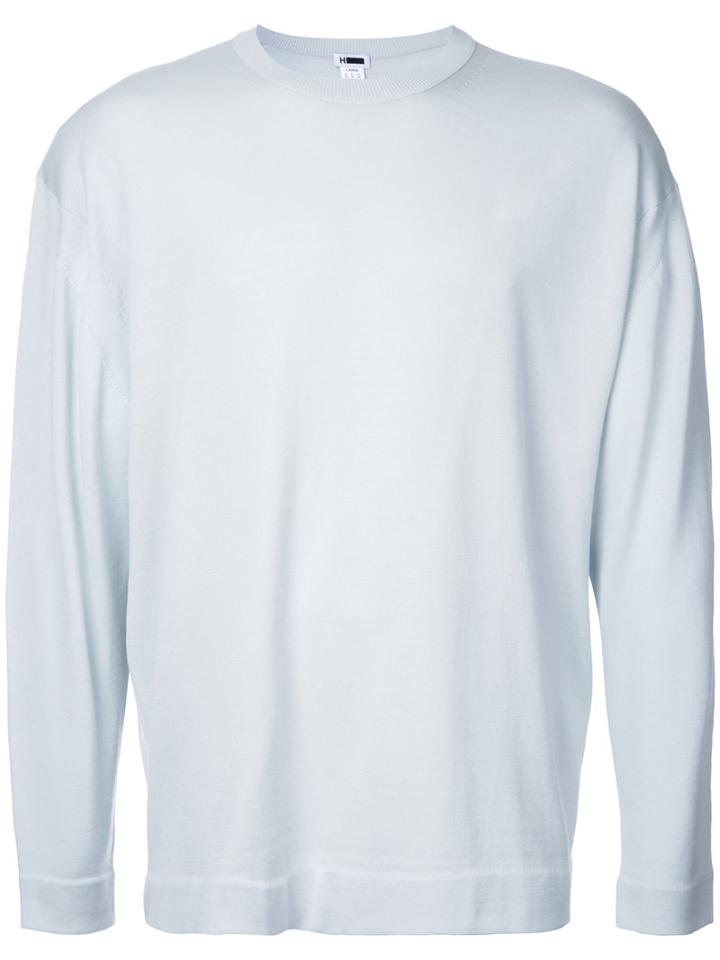 H Beauty & Youth - Ribbed Trim Jumper - Men - Wool - S, Green, Wool