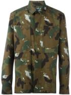 Études Camouflage Print Shirt, Men's, Size: 50, Green, Cotton