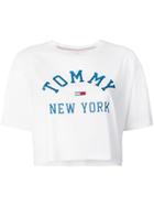 Tommy Jeans Logo Print Cropped T-shirt - White