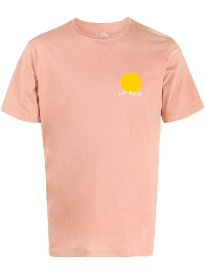 Saturdays Nyc Sun-print Crew-neck T-shirt - Pink