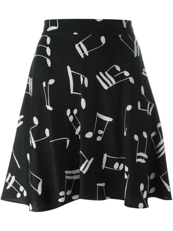 Saint Laurent Music Note Printed Skirt