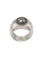 Rosa Maria Embellished Signet Ring - Silver