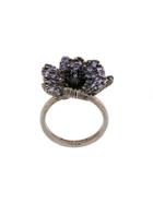 Sonia Rykiel Crystal Poppy Ring - Metallic