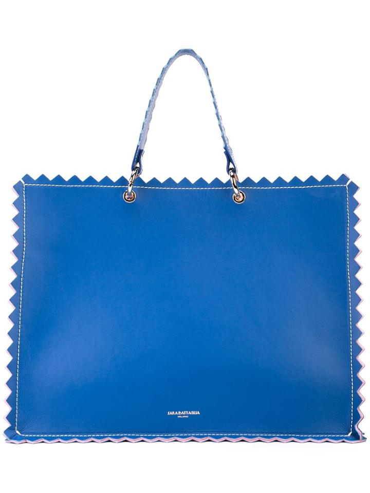 Sara Battaglia Large Tote Bag - Blue