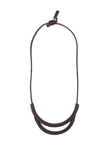 Crescioni Double Layer Necklace - Brown