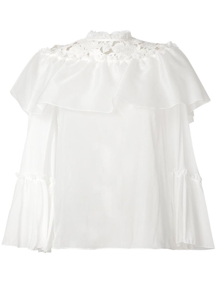 Giambattista Valli Lace Panel Blouse - White