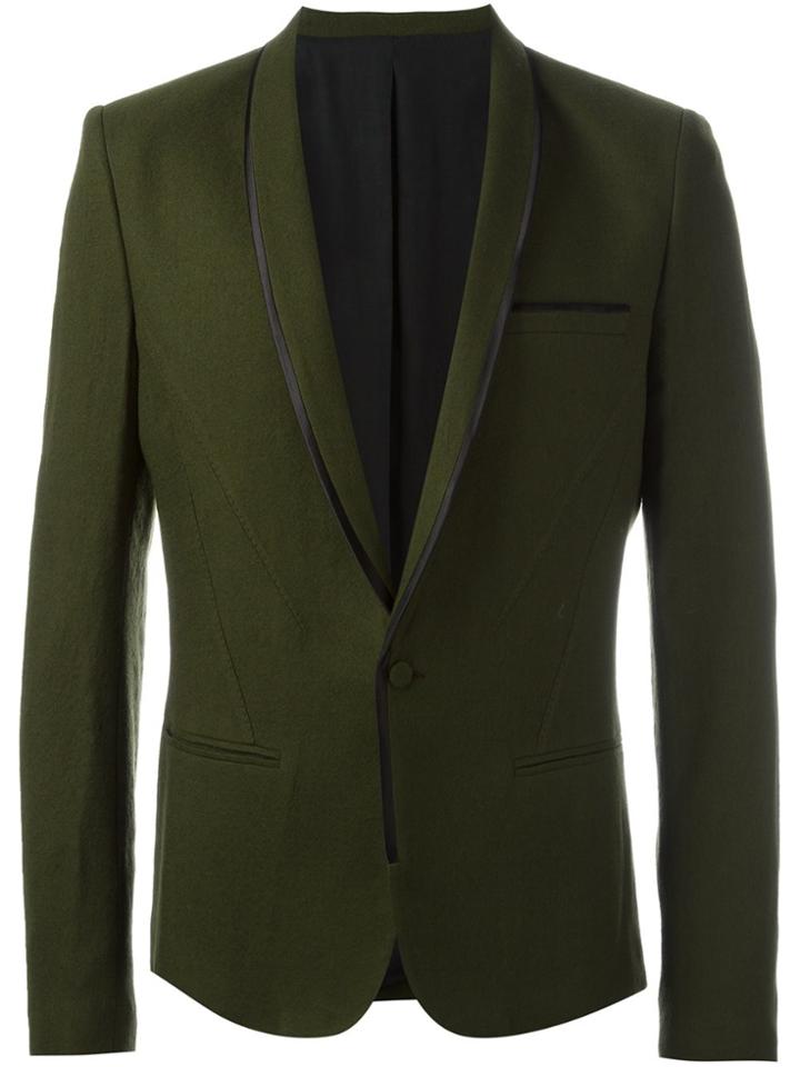 Haider Ackermann Piped Trim Blazer - Green