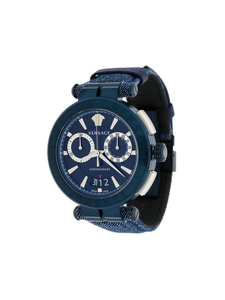 Versace Denim Aion Chrono Watch - Blue