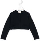 Armani Junior Cropped Cardigan, Kids Unisex, Size: 6 Yrs, Blue, Cotton/cashmere