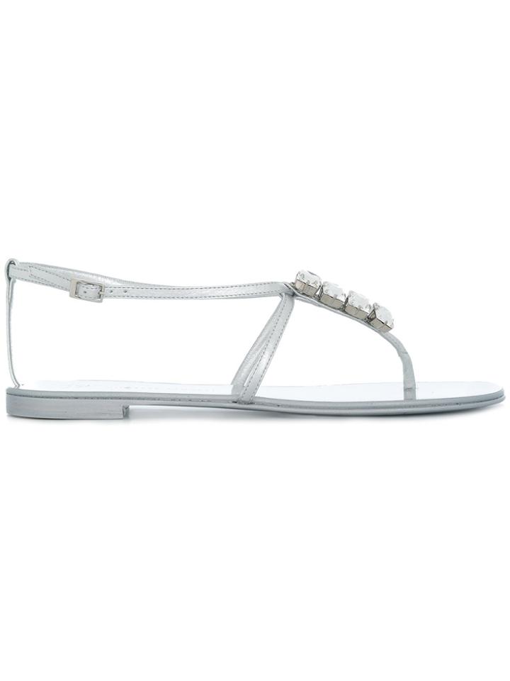 Giuseppe Zanotti Design Crystal Sandals - Metallic