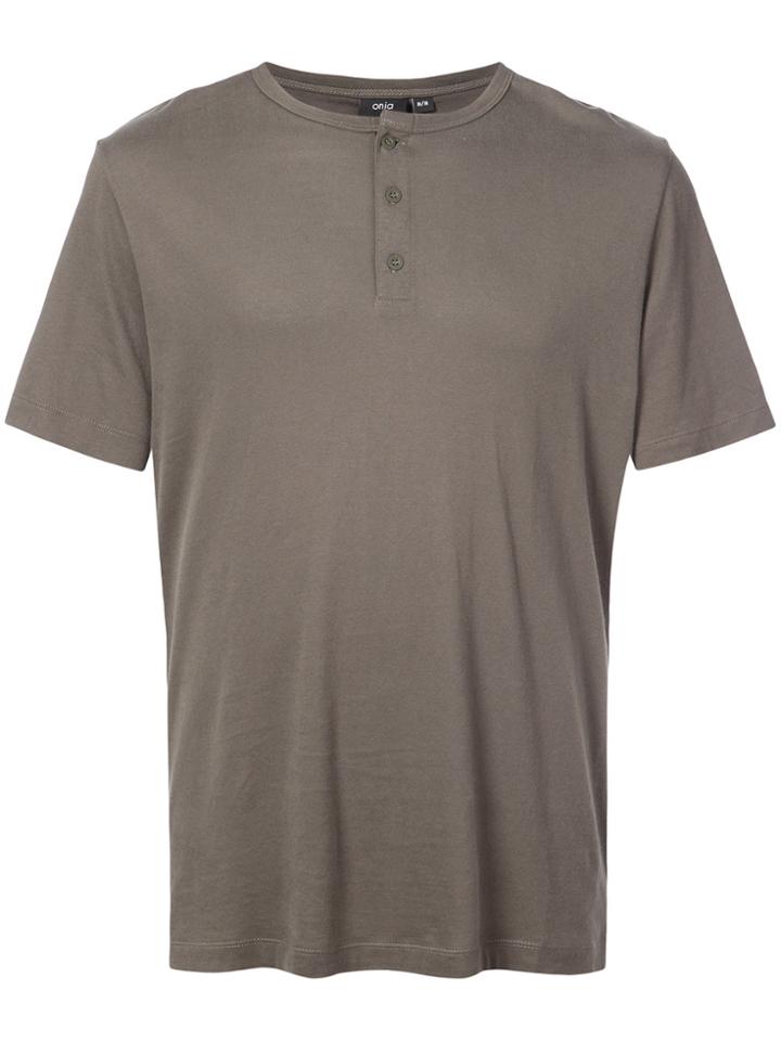 Onia Elliot Henley T-shirt - Brown
