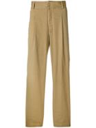 Moncler Straight Leg Chino Trousers - Brown