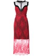 Dvf Diane Von Furstenberg Lace Panel Dress - Red