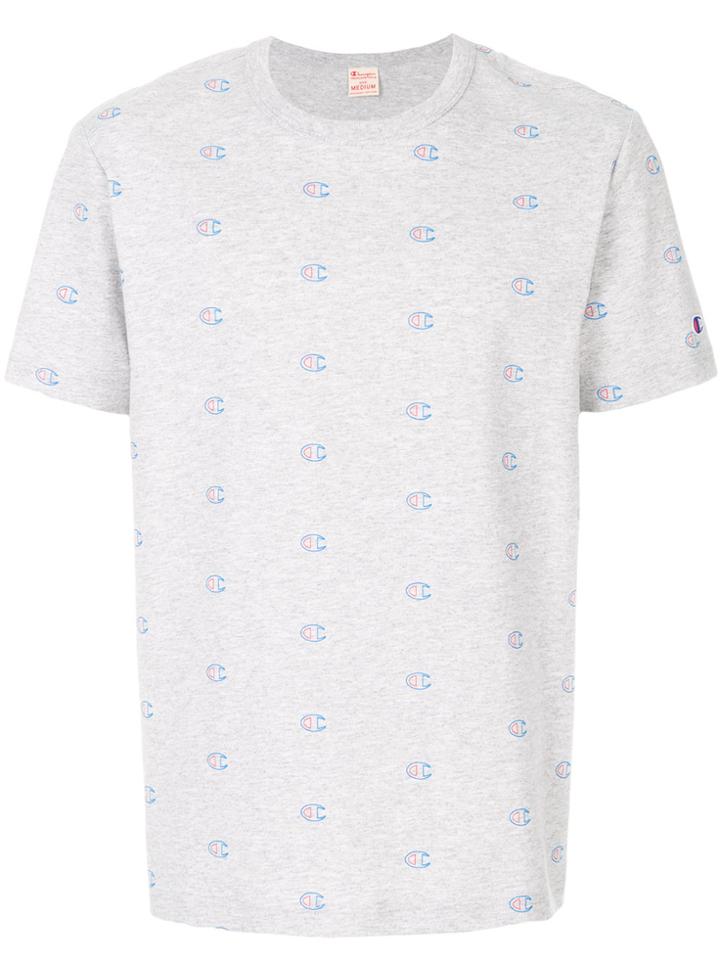 Champion Pattern Print T-shirt - Grey