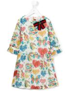 Gucci Kids Floral Print Dress, Girl's, Size: 12 Yrs, White
