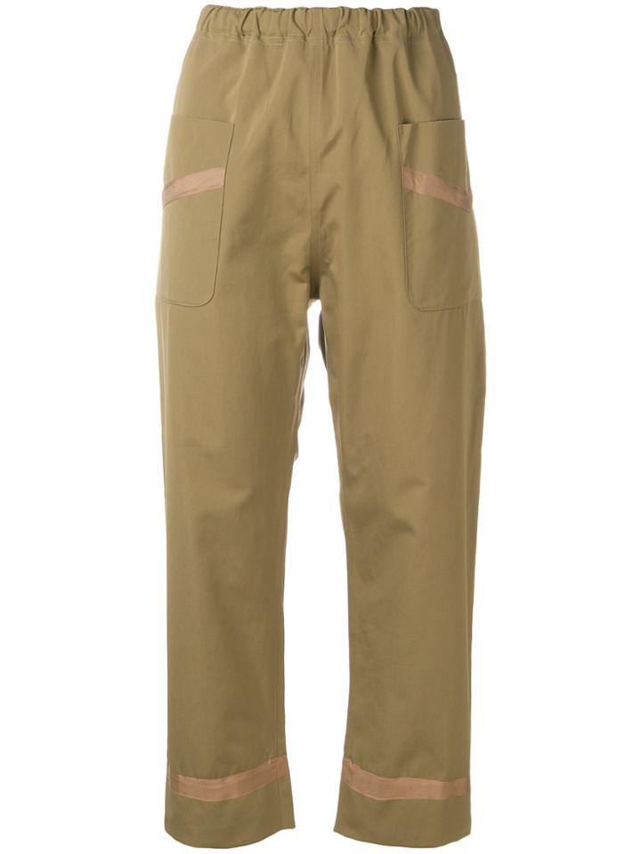 Sofie D'hoore Straight Leg Cropped Trousers - Green