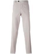 Brunello Cucinelli Slim-fit Chino Trousers, Men's, Size: 50, Grey, Spandex/elastane/polyester/cotton