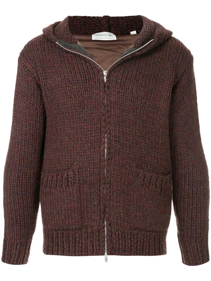 Tomorrowland Hooded Zip Cardigan - Red