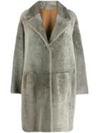 Drome Reversible Double-breasted Coat - Grey