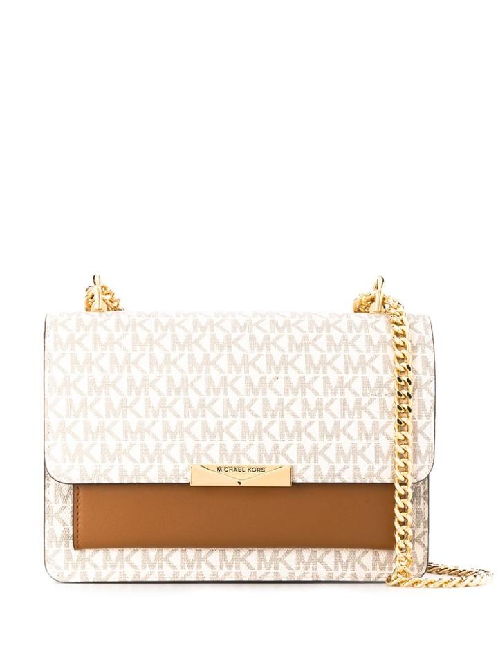Michael Michael Kors Jade Gusset Shoulder Bag - Neutrals