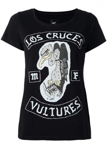 Loha Vete Vulture Print T-shirt, Women's, Size: Small, Black, Cotton