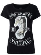 Loha Vete Vulture Print T-shirt, Women's, Size: Small, Black, Cotton