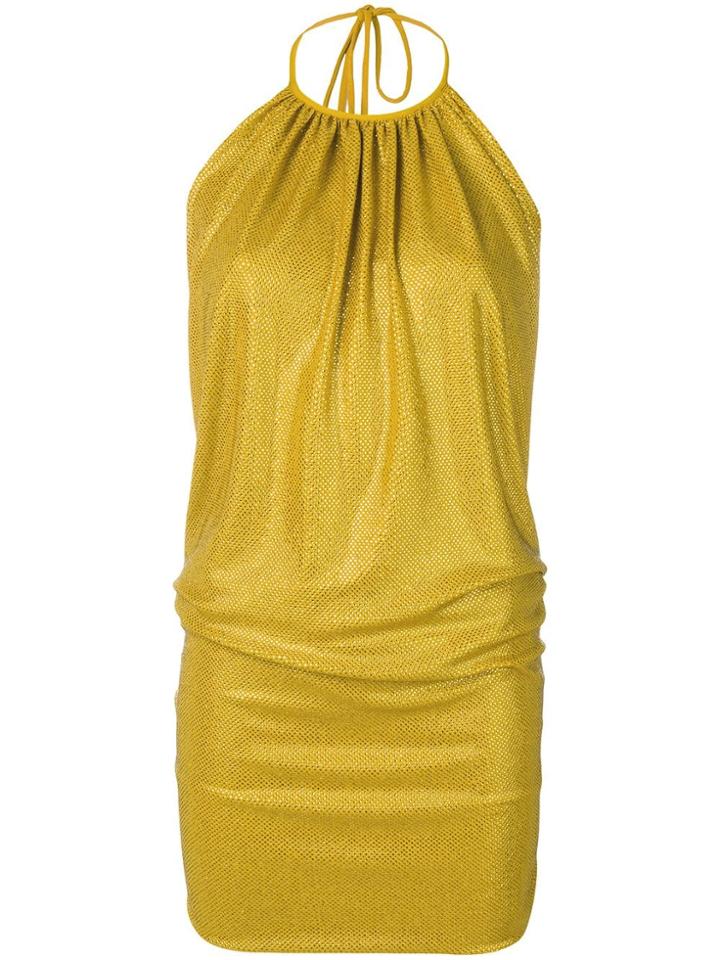 Alexandre Vauthier Off-shoulder Fitted Short Dress - Yellow