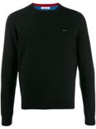 Sun 68 Logo Embroidered Sweater - Black
